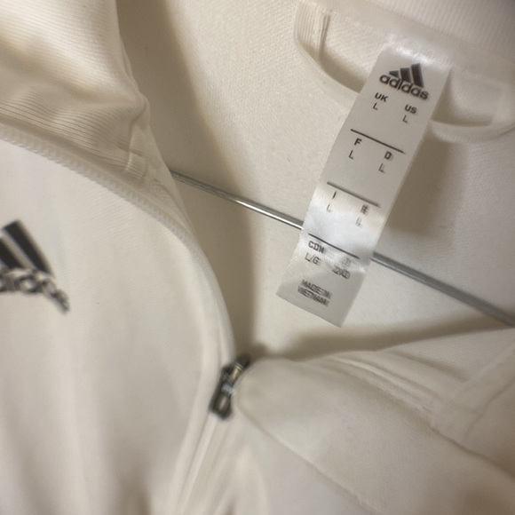 Large white with black stripe adidas track suit top. - Picture 4 of 4